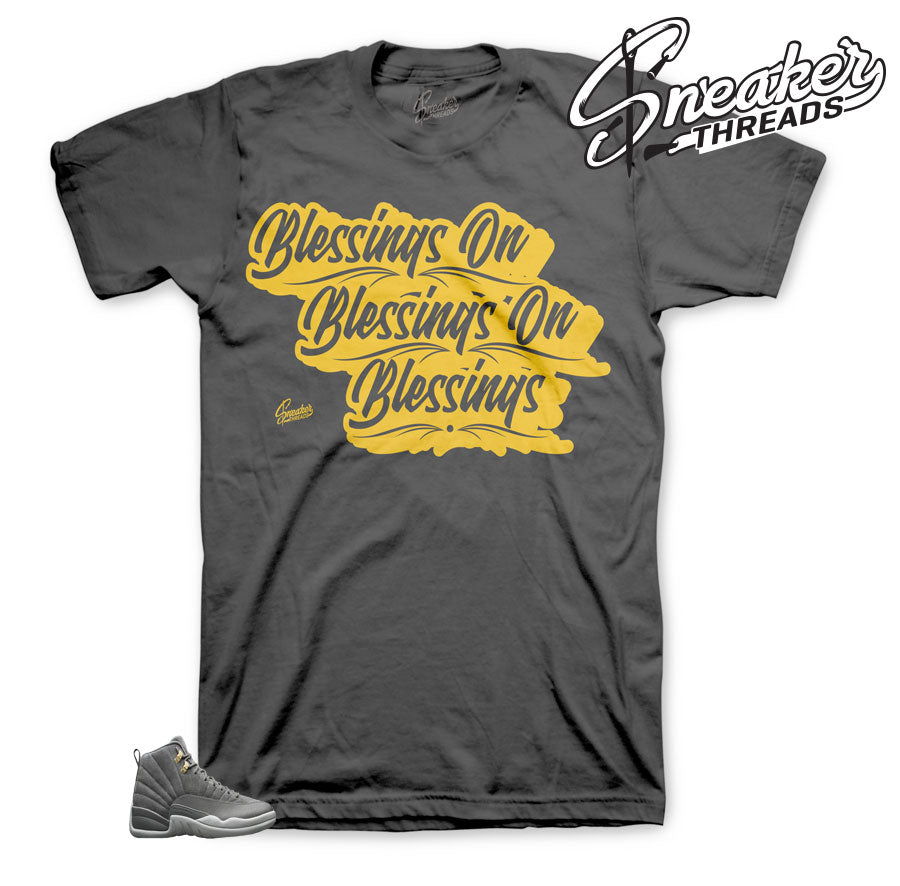 Retro 12 Dark Grey Blessings Shirt