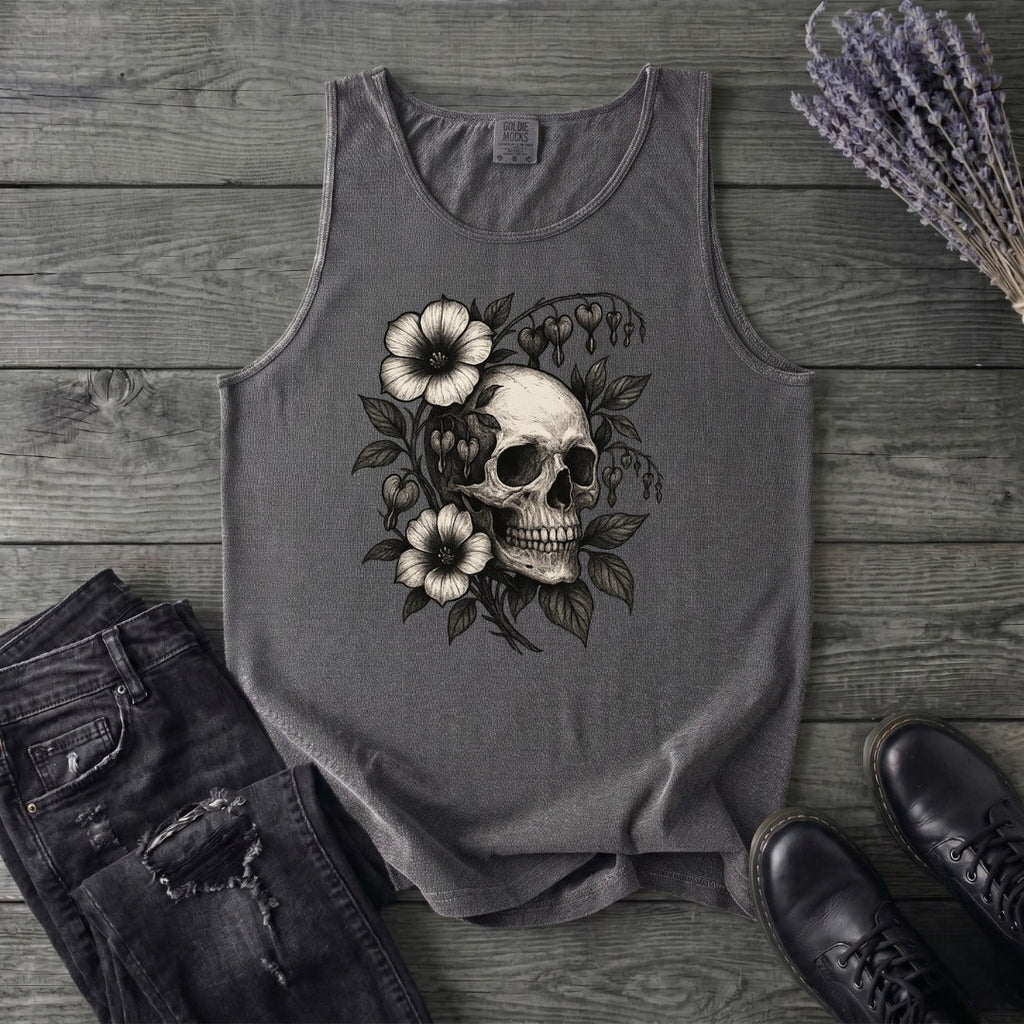 Bleeding Hearts Skull Tank Top
