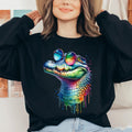 Cool crocodile with eyeglasses Color Splash Unisex product image 1