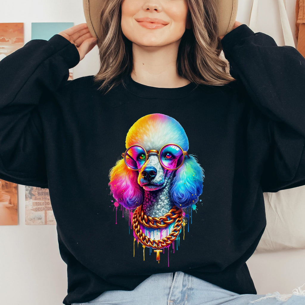 Poodle with glasses hip style Color Splash Unisex product image 1
