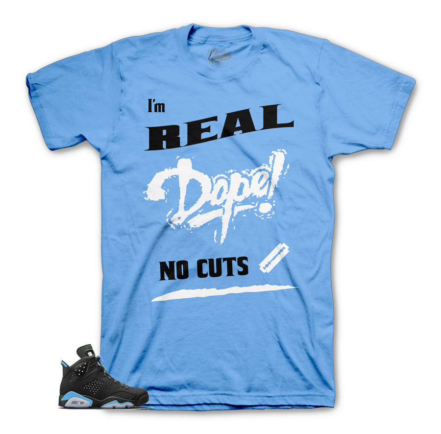 Retro 6 University Blue No Cuts Shirt