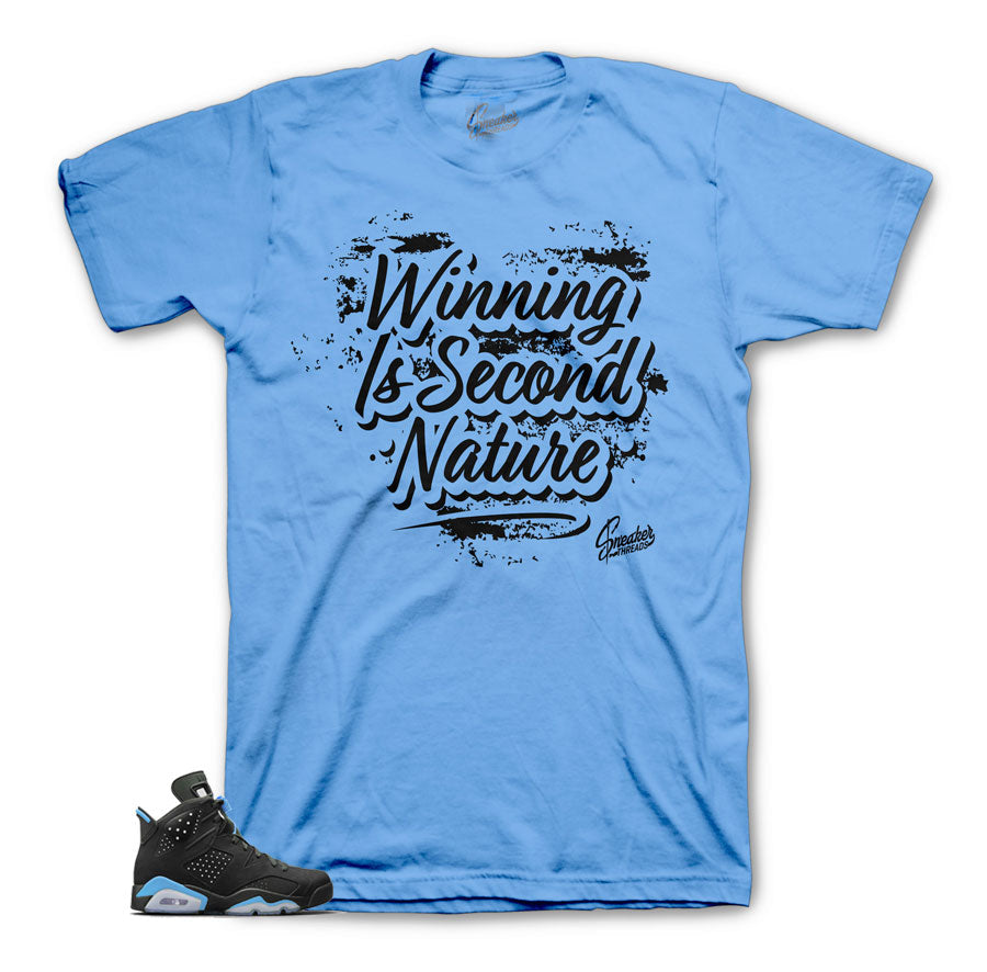 Retro 6 University Blue In Second Nature Shirt