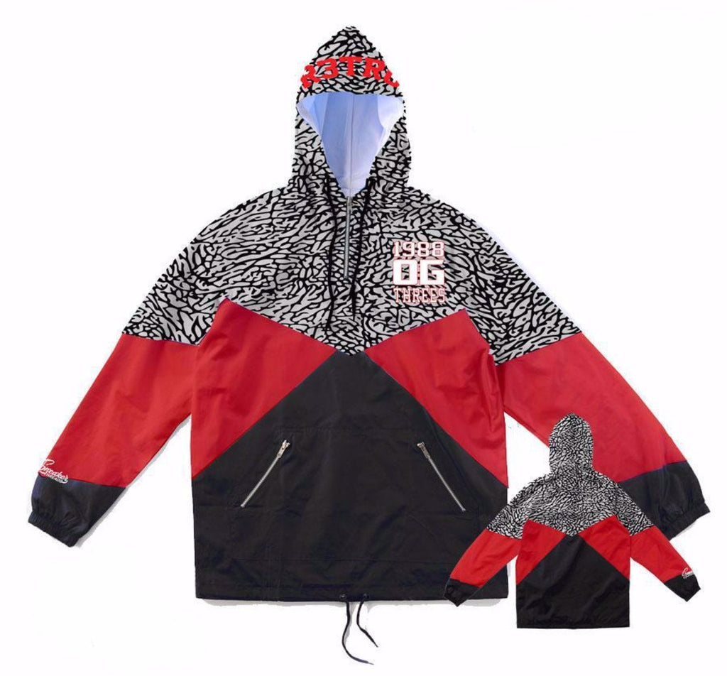 Retro 3 Red Cement OG Windbreaker