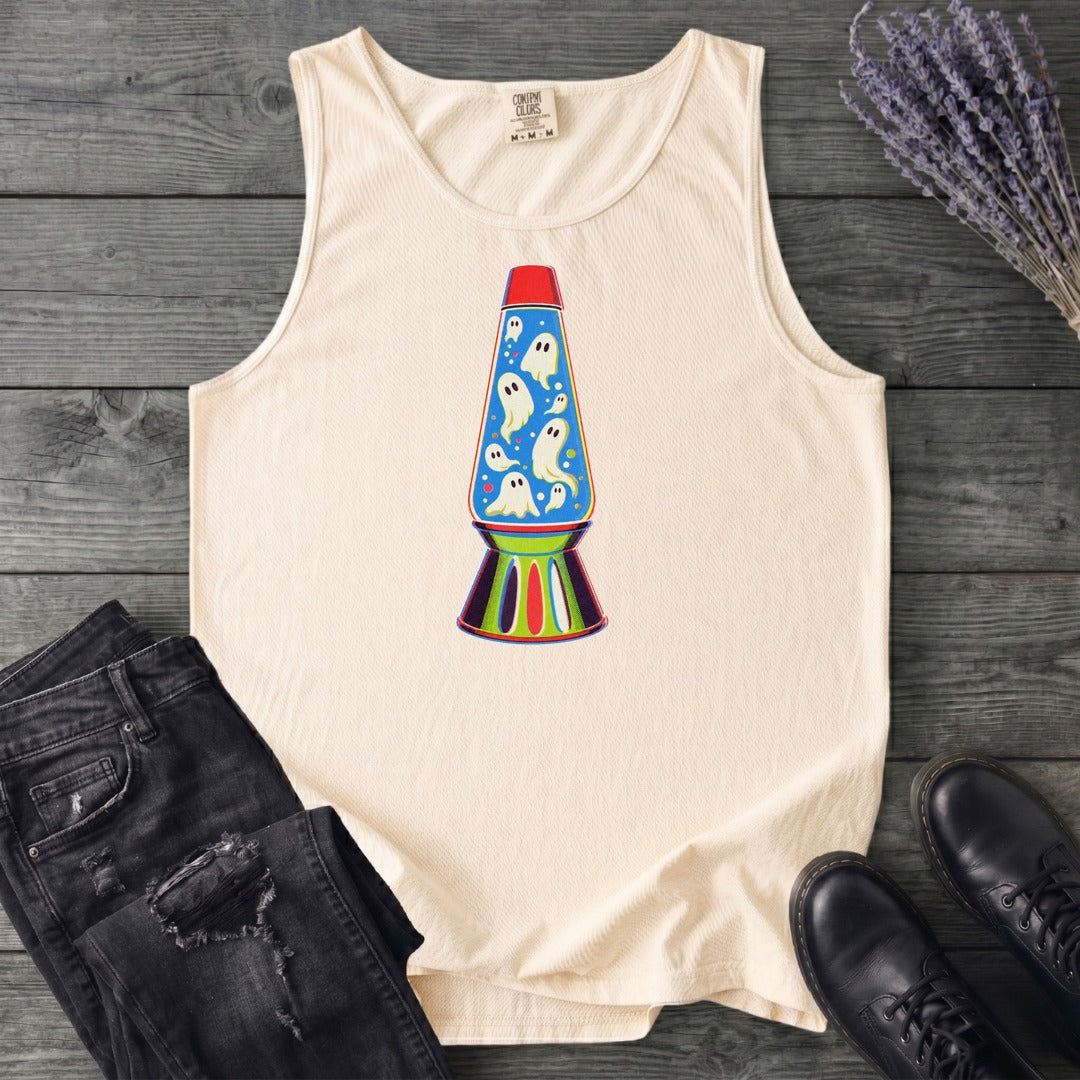 Groovy Ghost Glow Lamp Tank Top