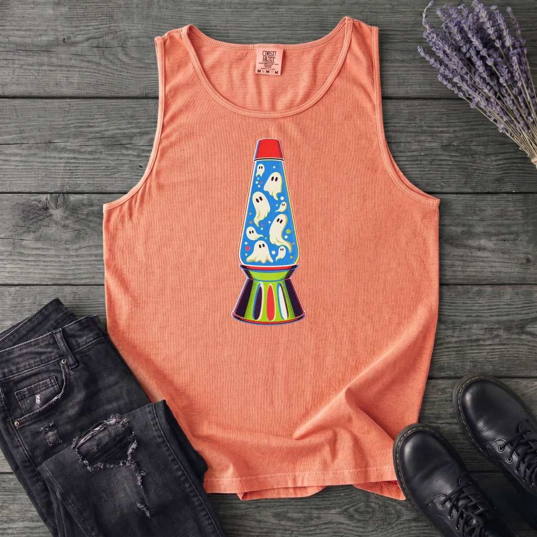 Groovy Ghost Glow Lamp Tank Top