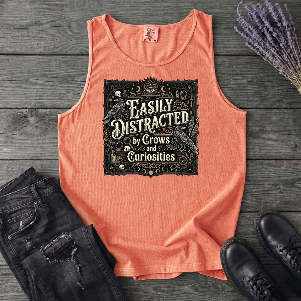 Easily Distracted By Crows and Curiosities Tank Top