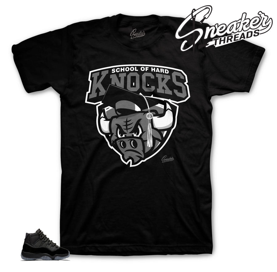 Retro 11 Cap & Gown Hard Knocks Shirt