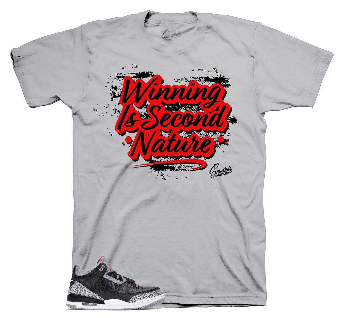 Retro 3 Black Cement Second Nature Shirt