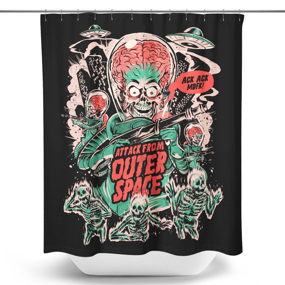 Attack From Outer Space - Shower Curtain