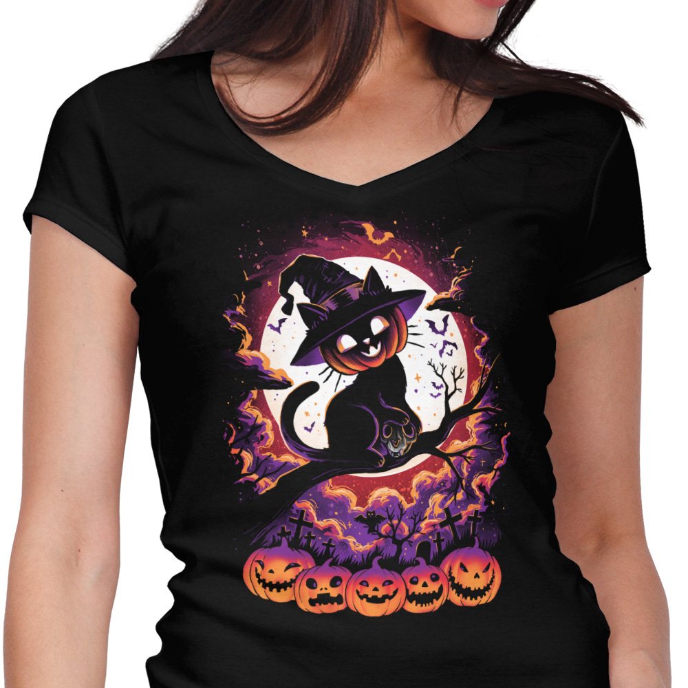 Cat O'Lantern - Women's V-Neck product image 1
