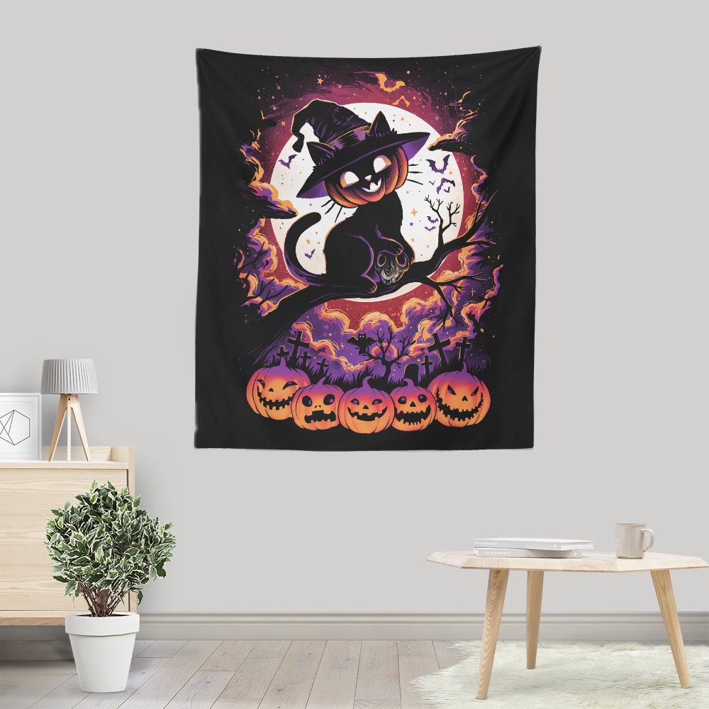 Cat O'Lantern - Wall Tapestry