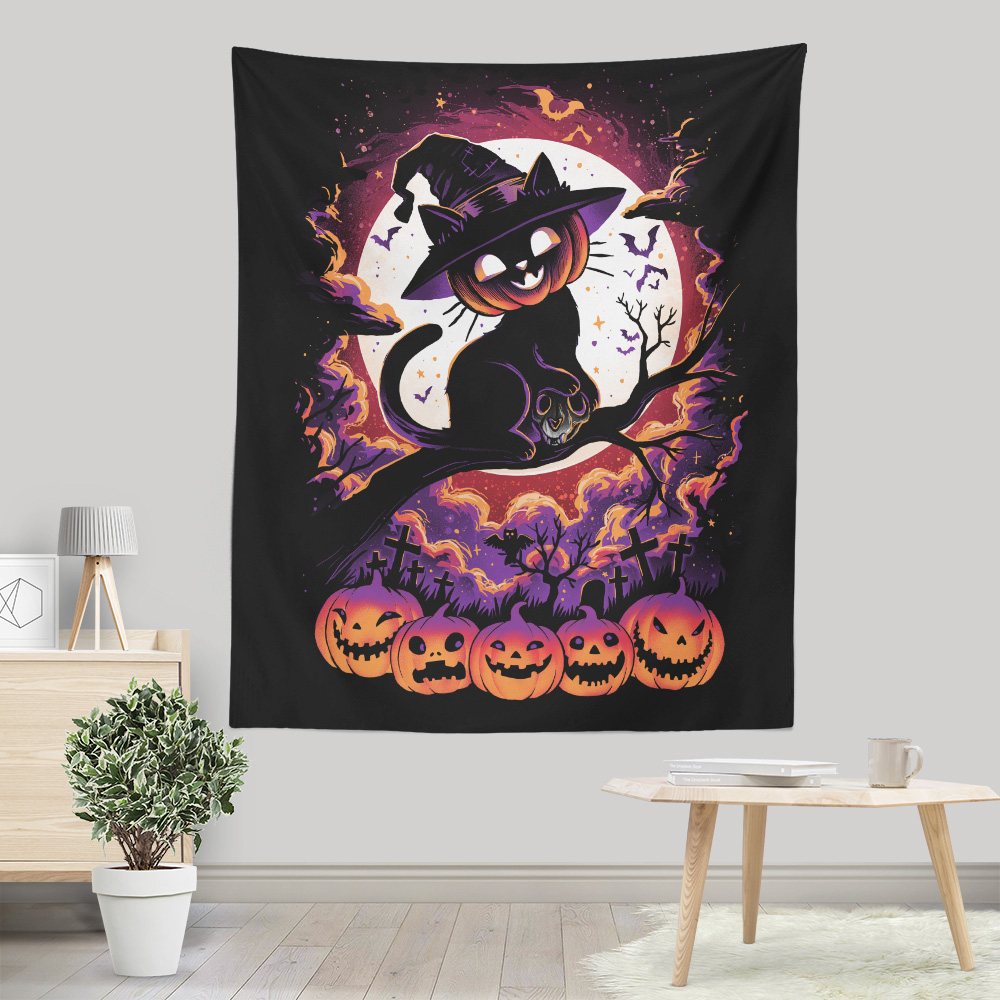 Cat O'Lantern - Wall Tapestry