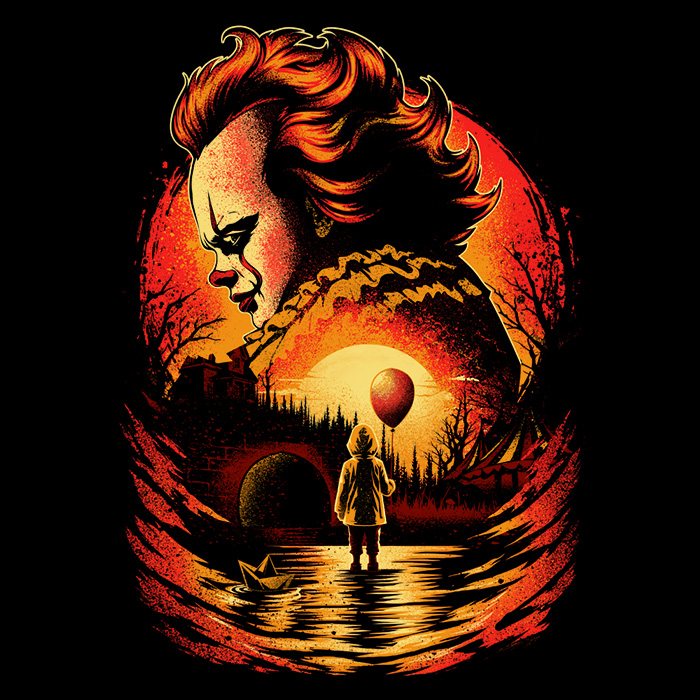 Clown Beneath the Moon - Men's V-Neck product image 2
