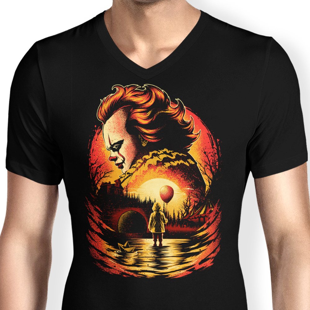 Clown Beneath the Moon - Men's V-Neck product image 4