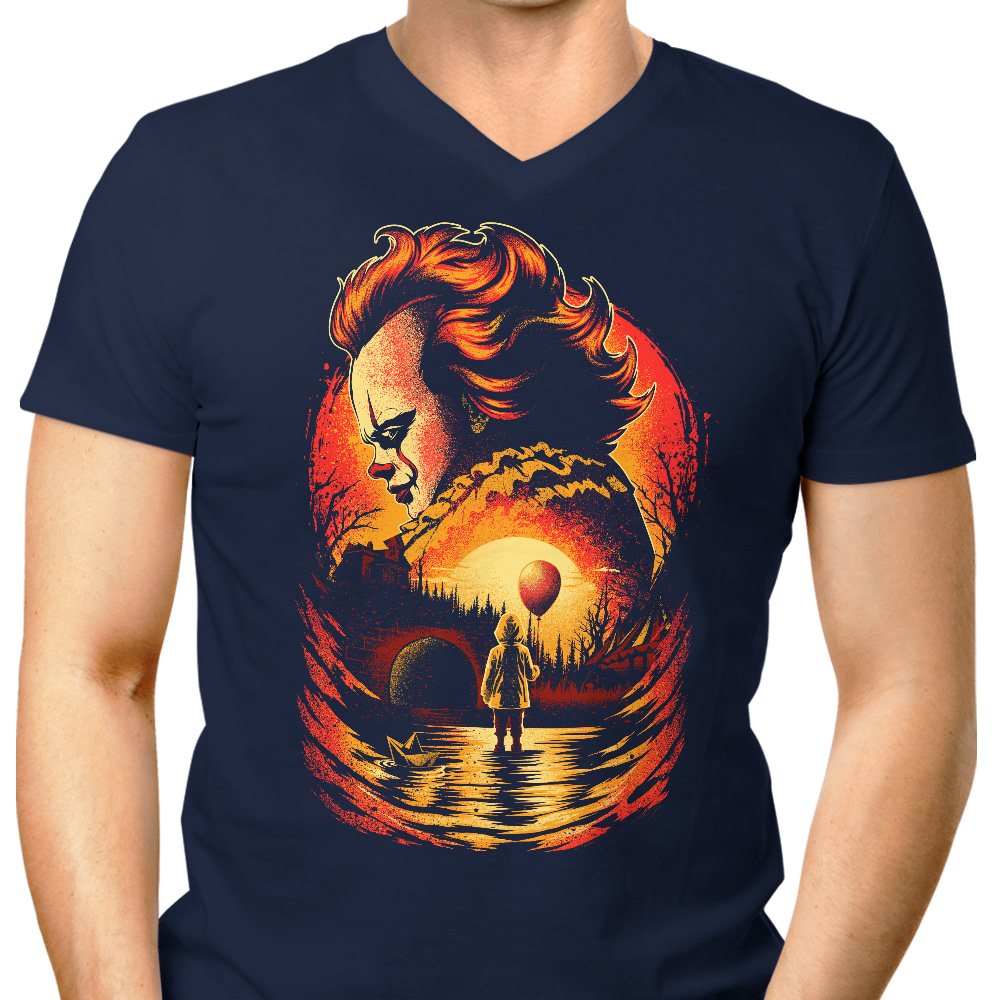 Clown Beneath the Moon - Men's V-Neck product image 3