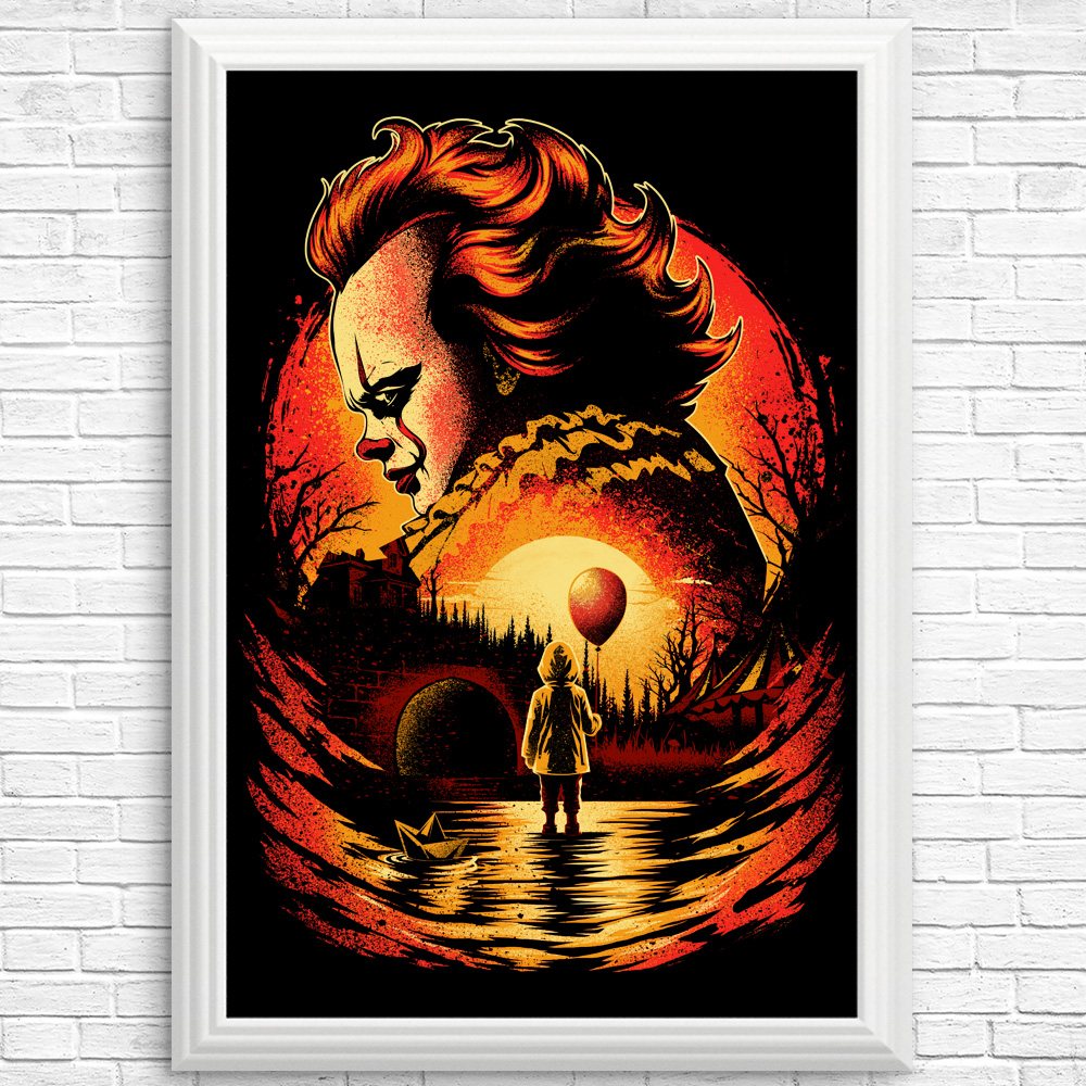 Clown Beneath the Moon - Posters & Prints