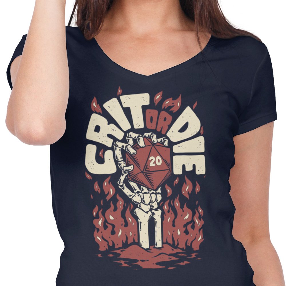 Crit or Die - Women's V-Neck product image 5