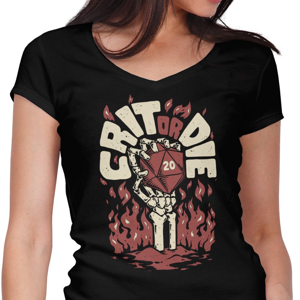 Crit or Die - Women's V-Neck product image 1