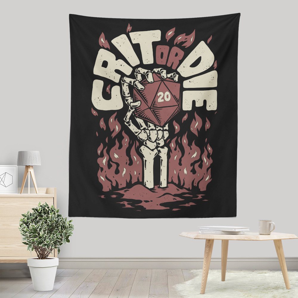 Crit or Die - Wall Tapestry