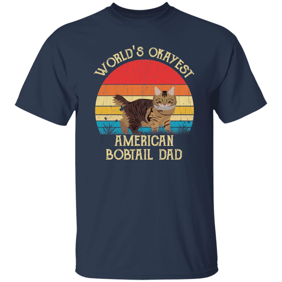World's Okayest American bobtail dad Retro Style Unisex product image 3