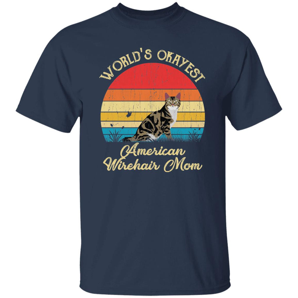 World's Okayest American wirehair mom Retro Style Unisex product image 3