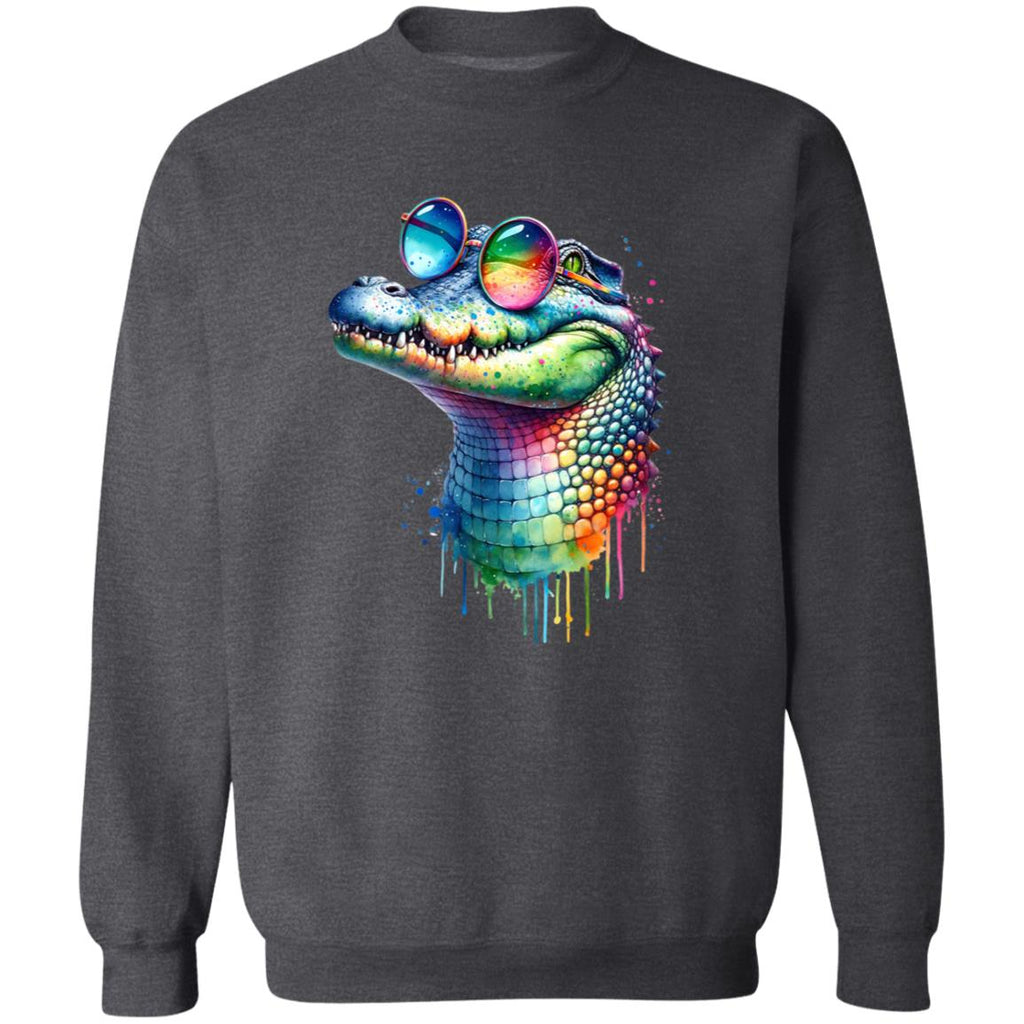 Cool crocodile with eyeglasses Color Splash Unisex product image 7