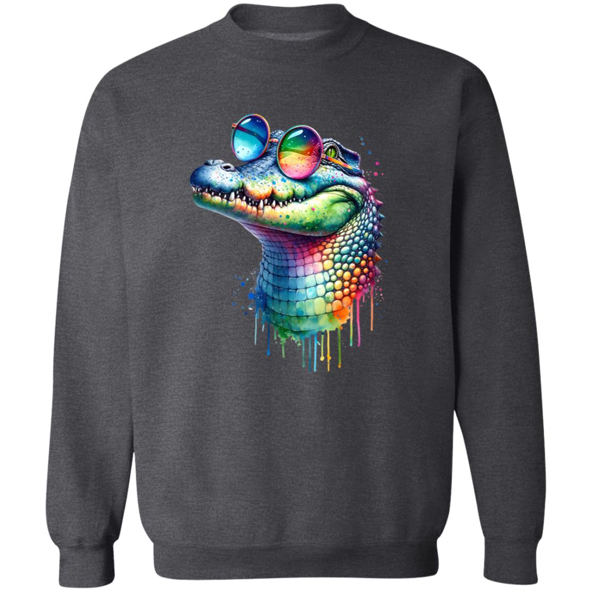 Cool crocodile with eyeglasses Color Splash Unisex product image 7