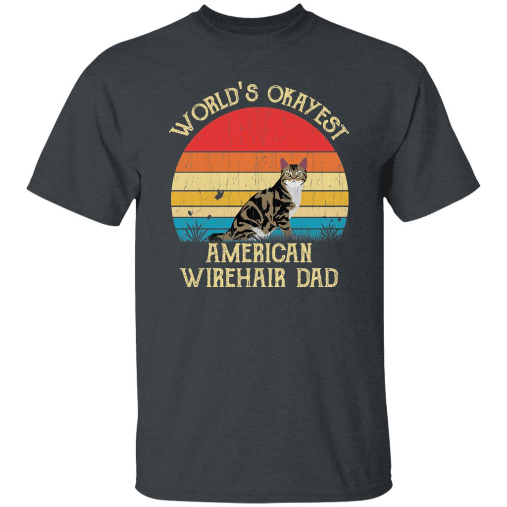 World's Okayest American wirehair dad Retro Style Unisex product image 2