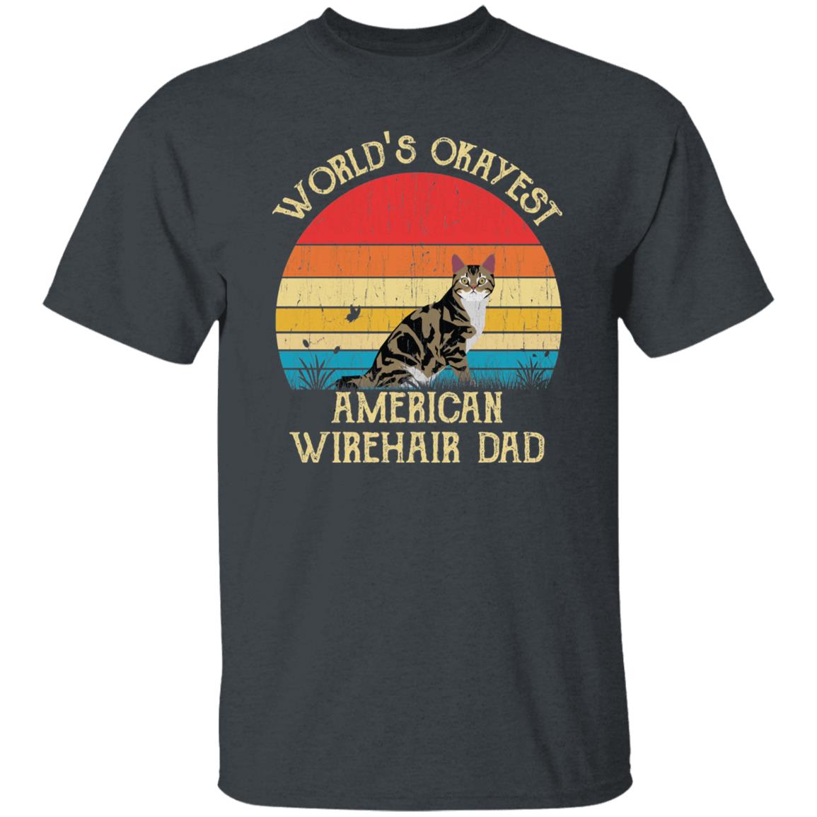 World's Okayest American wirehair dad Retro Style Unisex product image 2
