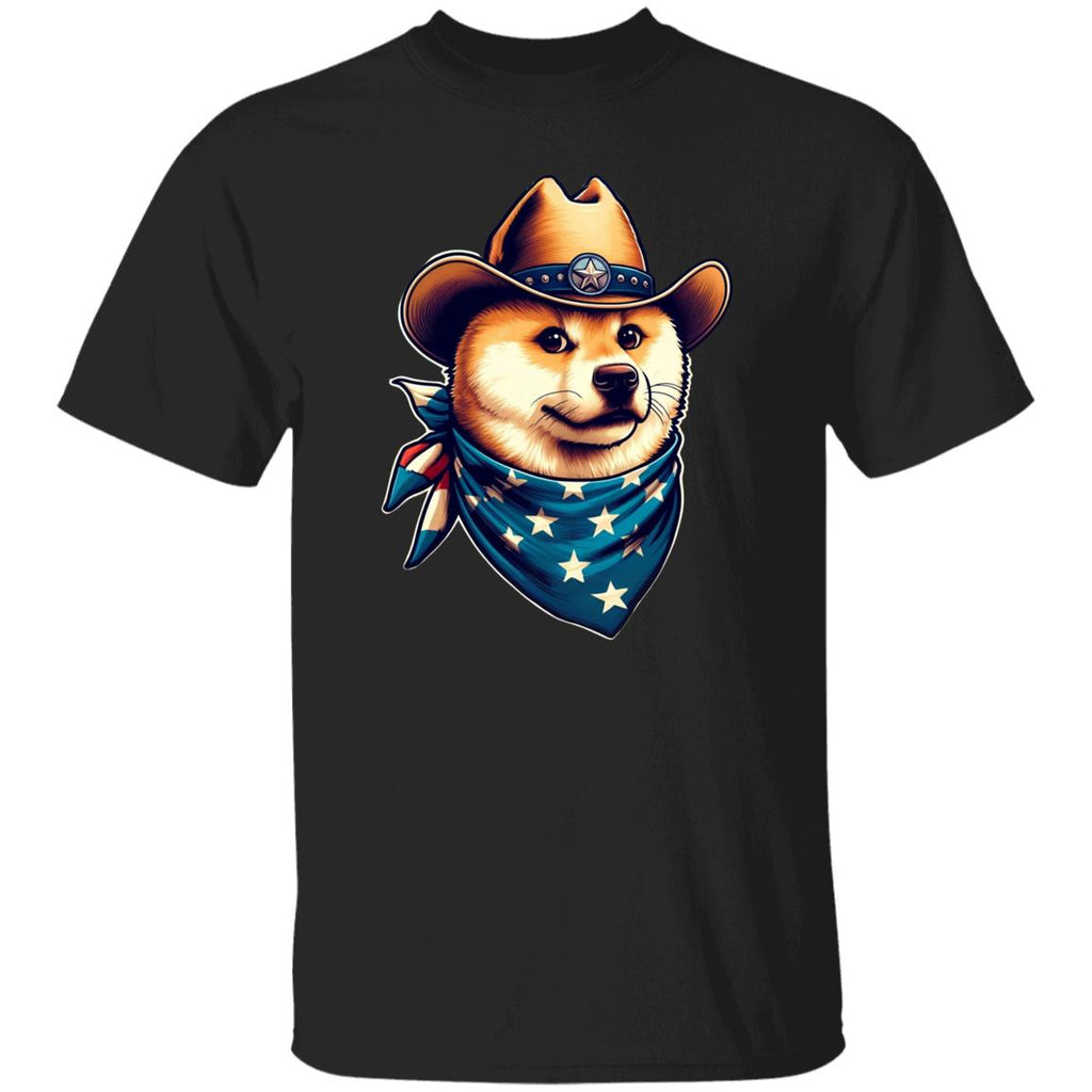 Akita Inu T-Shirt gift Texas Akita Inu dog with hat Unisex tee Black Navy Dark Heather