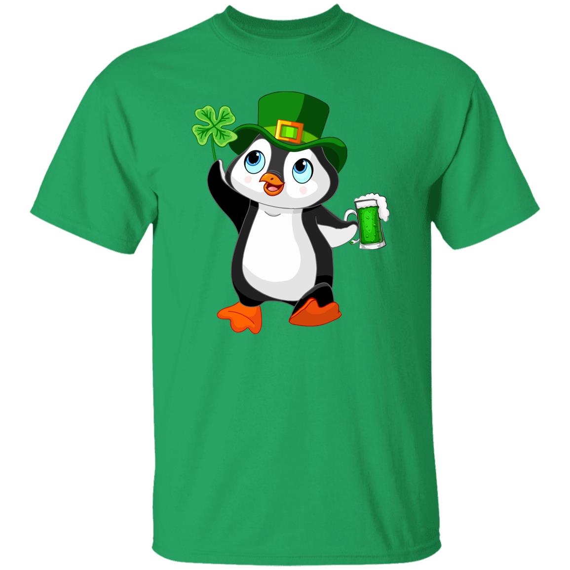 Penguin with shamrock and beer St Patrick Day Unisex product image 1