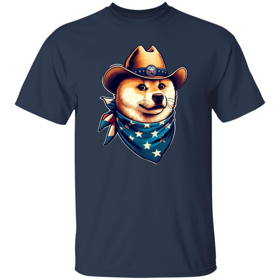 Akita Inu T-Shirt gift Texas Akita Inu dog with hat Unisex tee Black Navy Dark Heather