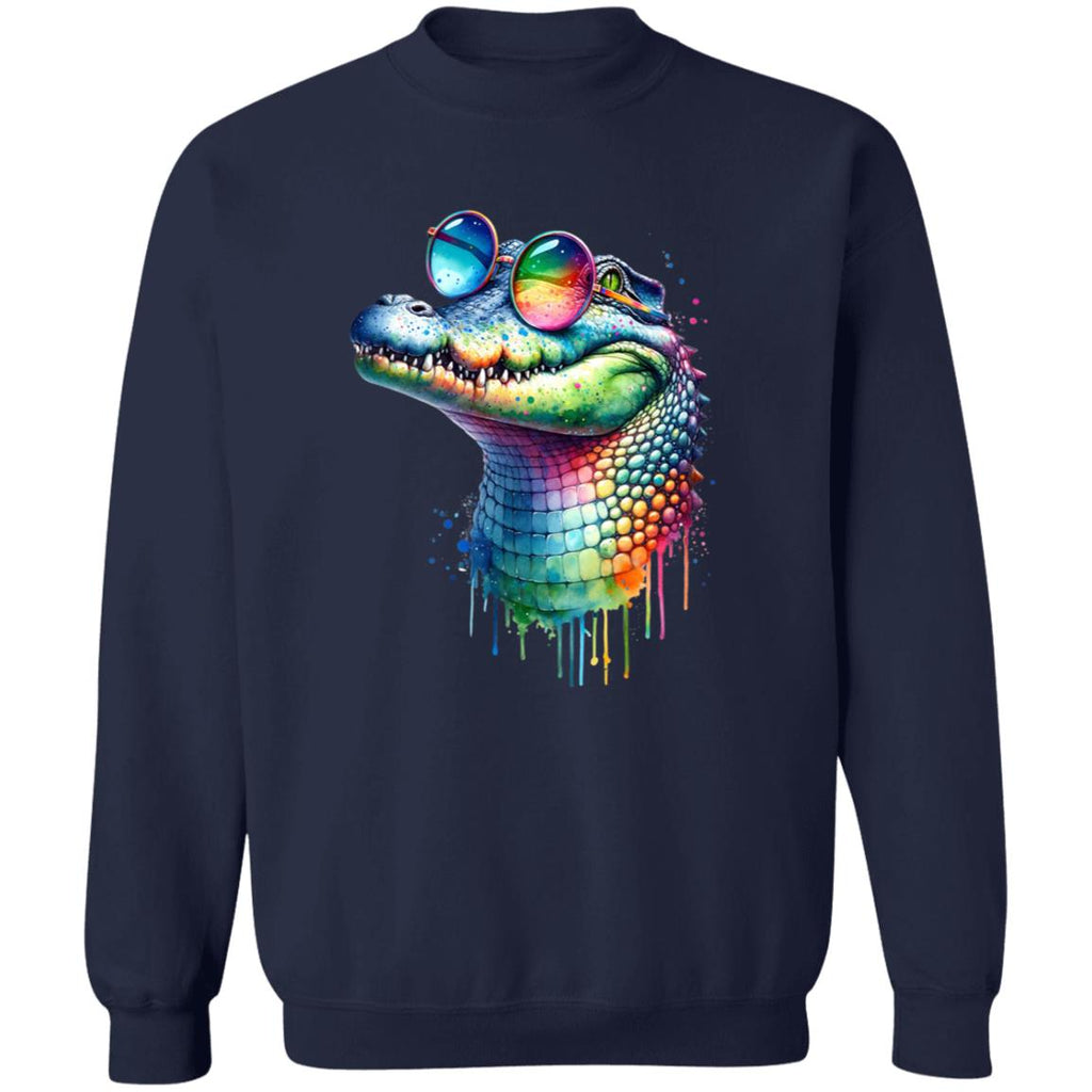 Cool crocodile with eyeglasses Color Splash Unisex product image 6