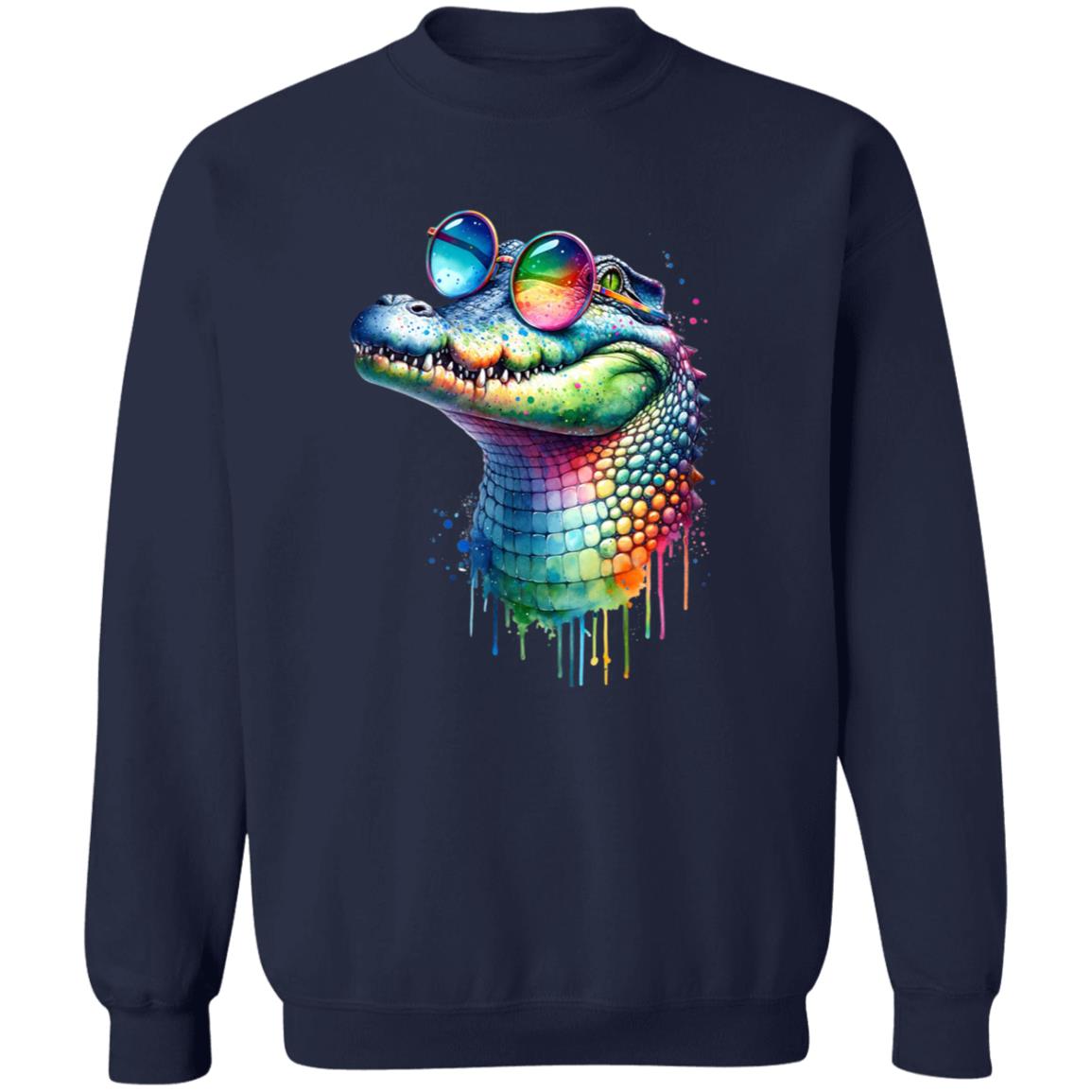 Cool crocodile with eyeglasses Color Splash Unisex product image 6