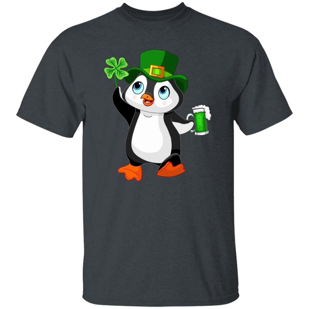 Penguin with shamrock and beer St Patrick Day Unisex product image 2