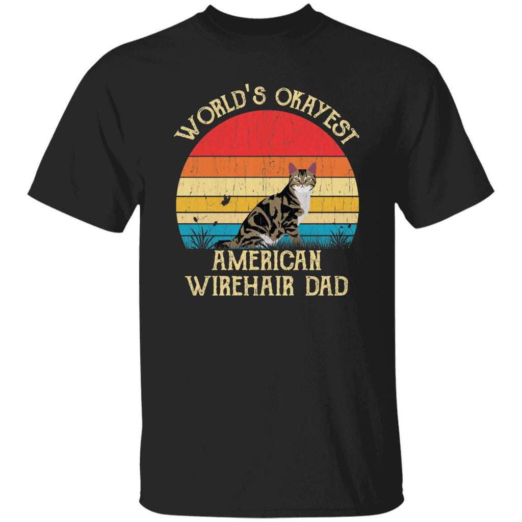 World's Okayest American wirehair dad Retro Style Unisex product image 1