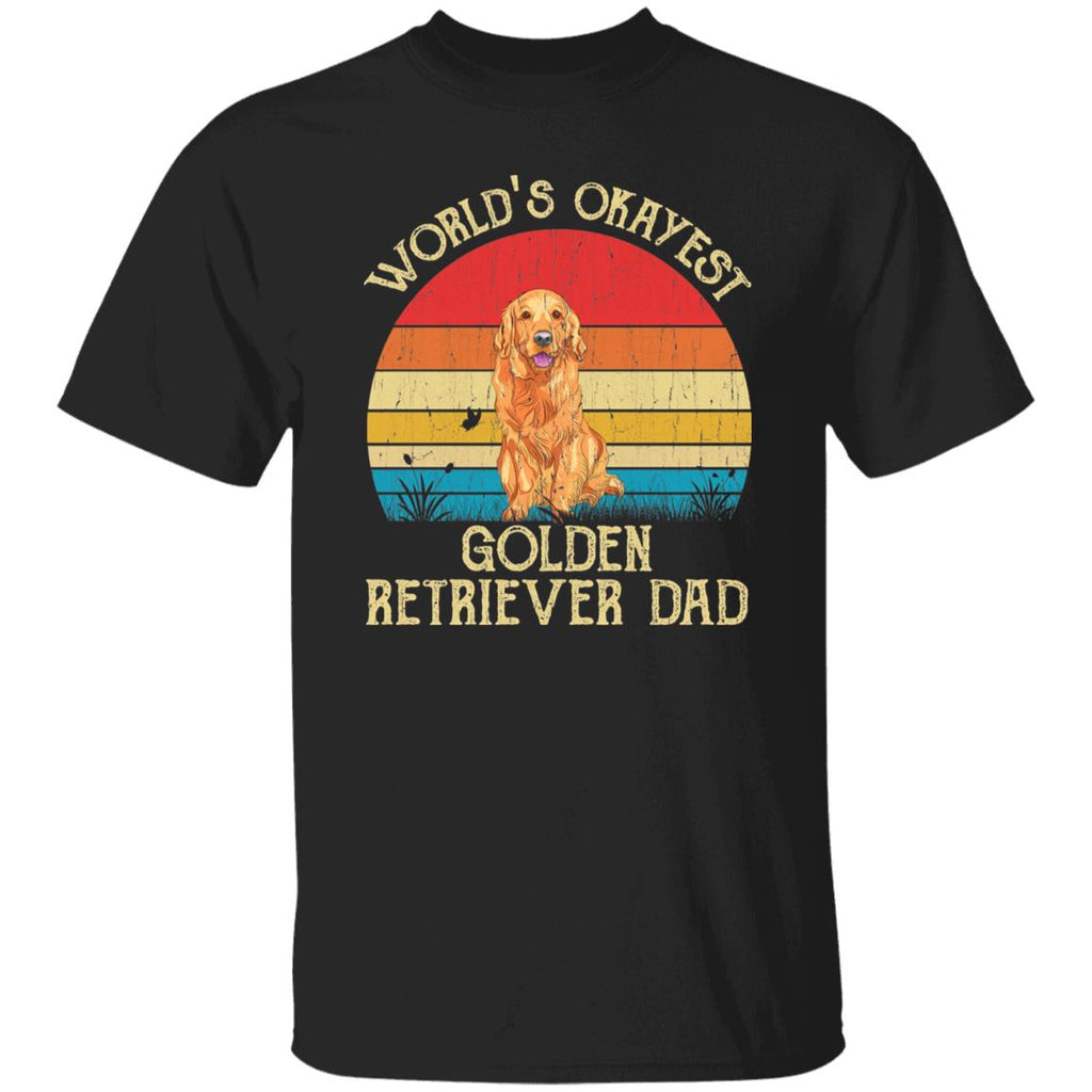 World's Okayest Golden retriever dad Retro Style Unisex product image 1