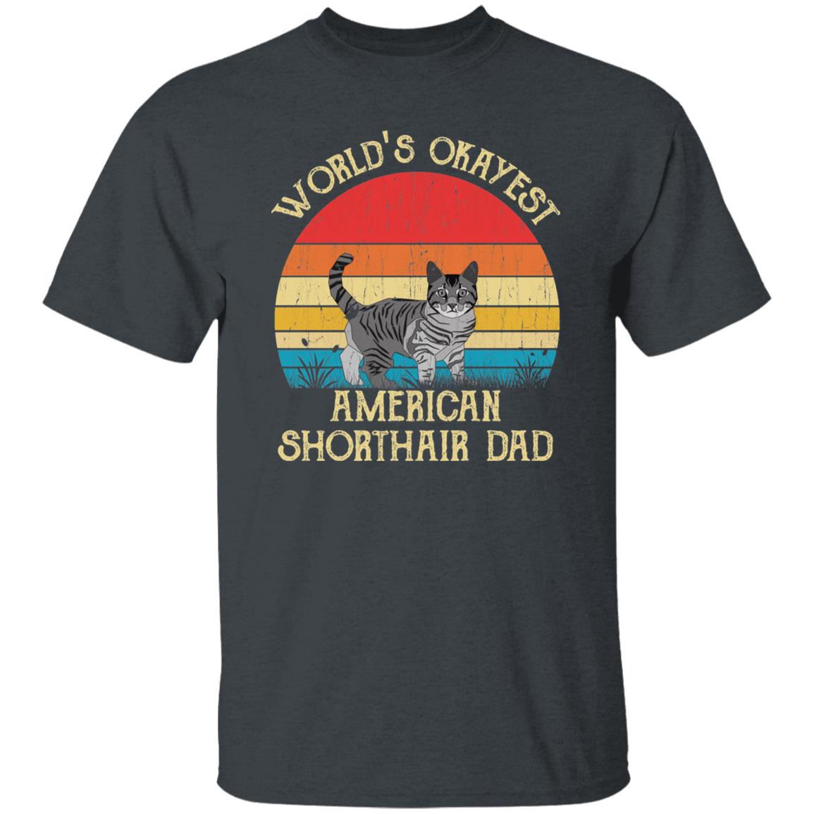 World's Okayest American shorthair dad Retro Style Unisex product image 2
