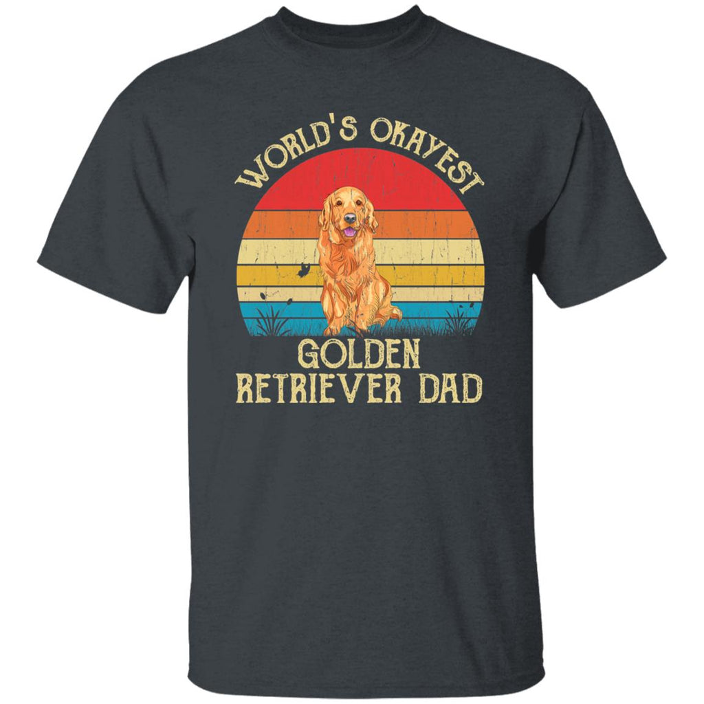 World's Okayest Golden retriever dad Retro Style Unisex product image 2