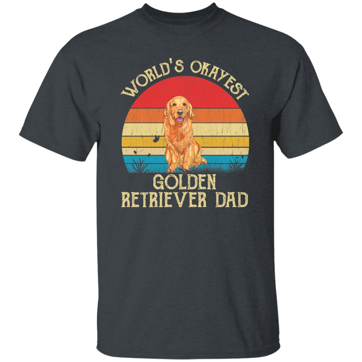 World's Okayest Golden retriever dad Retro Style Unisex product image 2