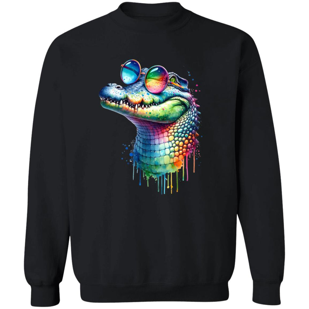 Cool crocodile with eyeglasses Color Splash Unisex product image 5