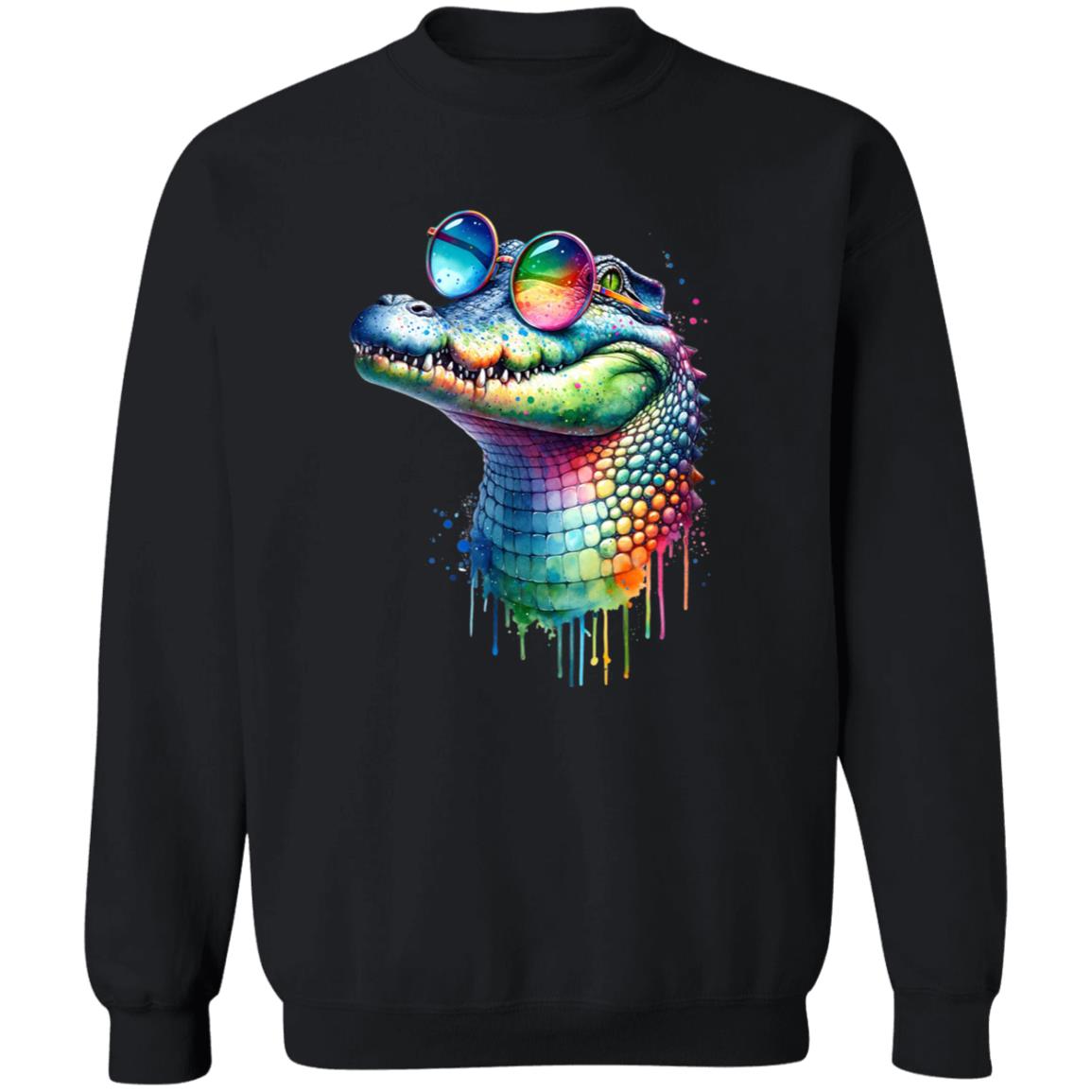 Cool crocodile with eyeglasses Color Splash Unisex product image 5