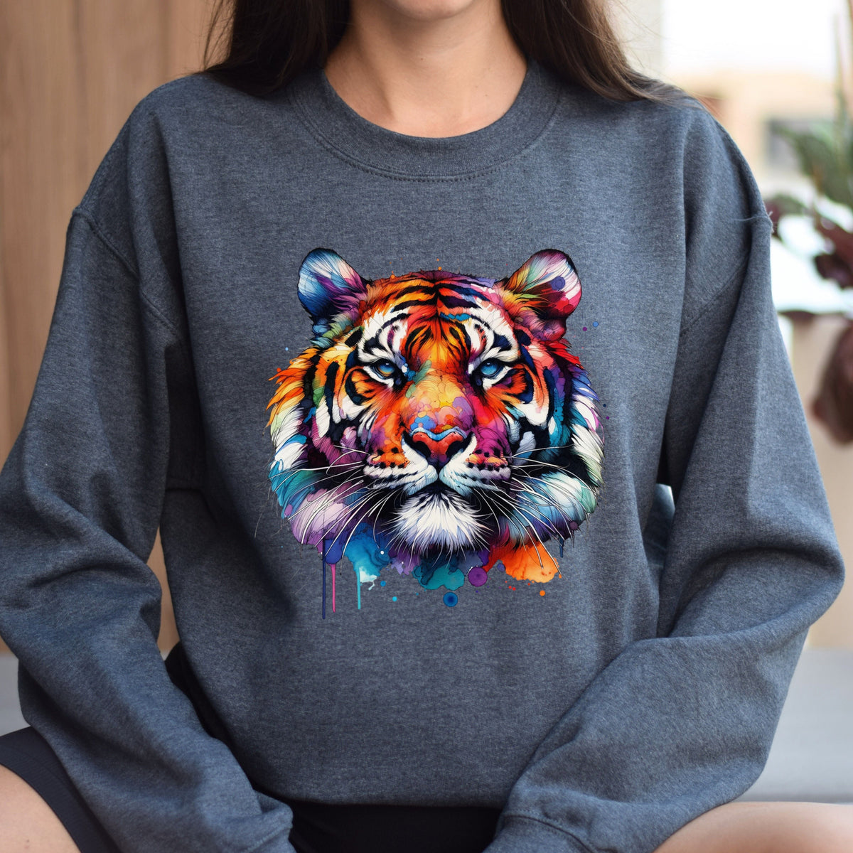 Bright colorful majestic tiger Color Splash Unisex product image 3