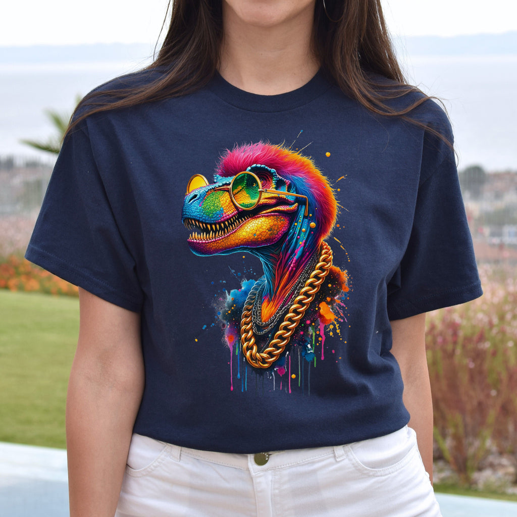 Tyrannosaurus Rex (T-Rex) in hip style Color Splash Unisex product image 3