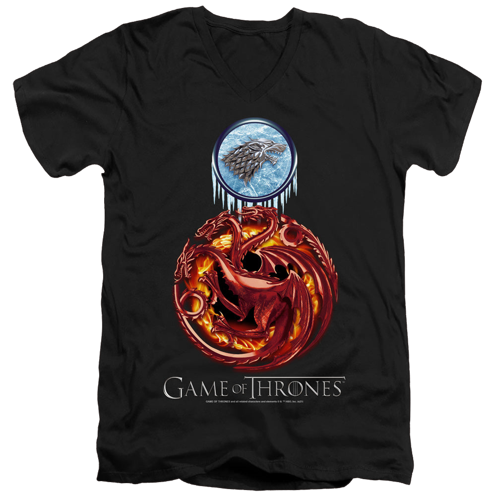 Game of Thrones Combined Targaryn And Stark - Men's V-Neck product image 1