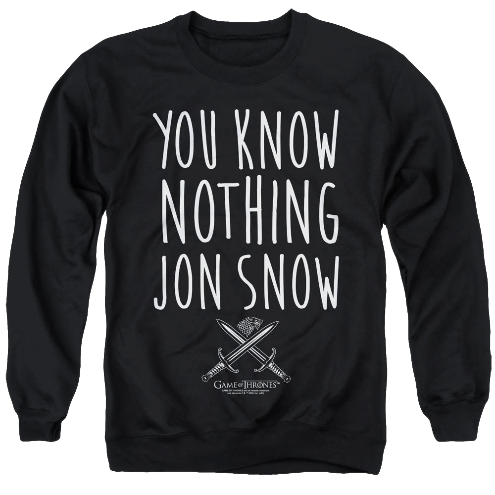 Game of Thrones You Know Nothing Jon Snow - Men's Crewneck product image 1