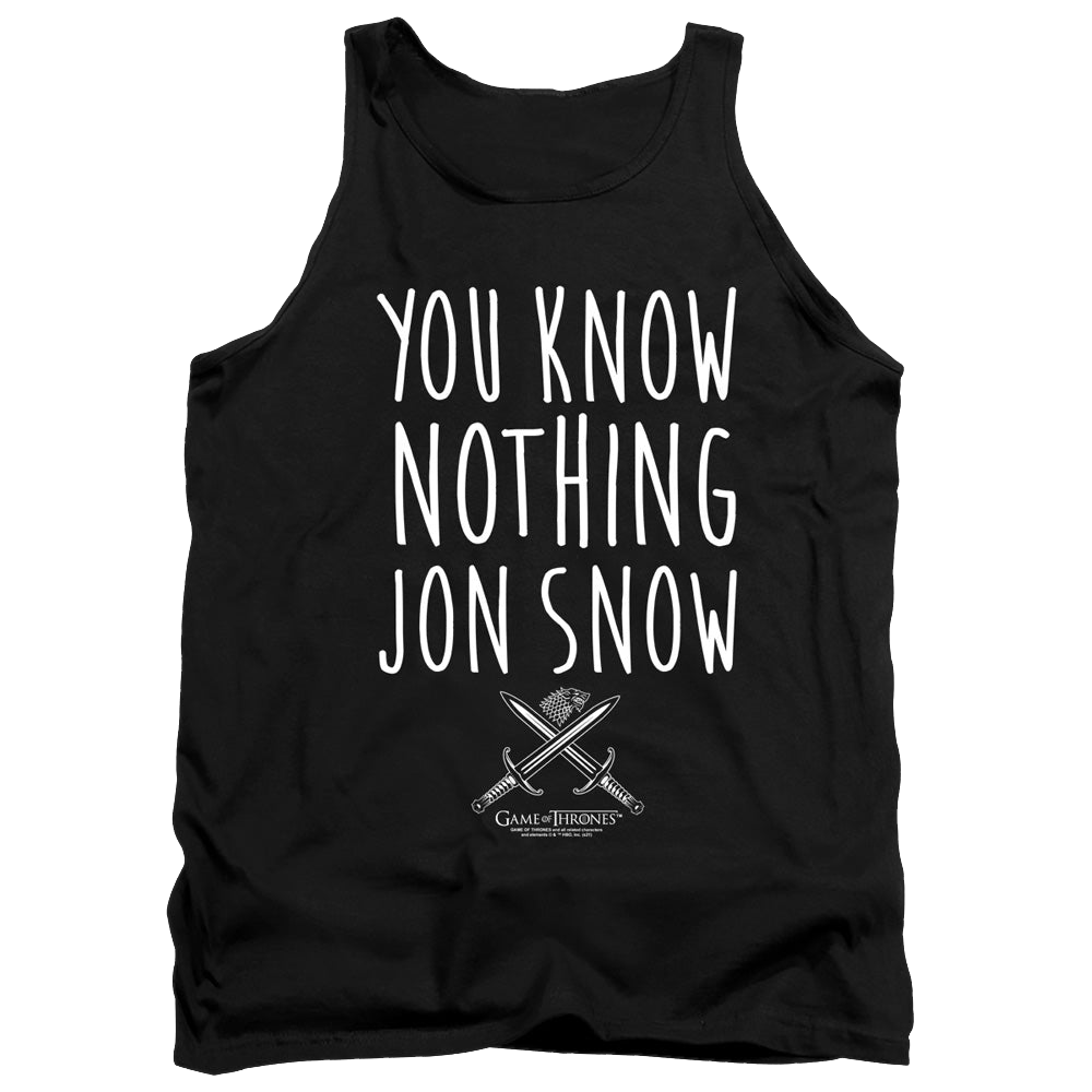 Game of Thrones You Know Nothing Jon Snow - Men's Tank Top