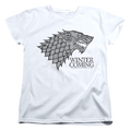Game of Thrones Stark Winter Is Coming On White - Women's product image 1
