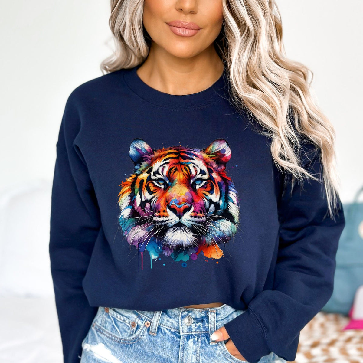 Bright colorful majestic tiger Color Splash Unisex product image 2