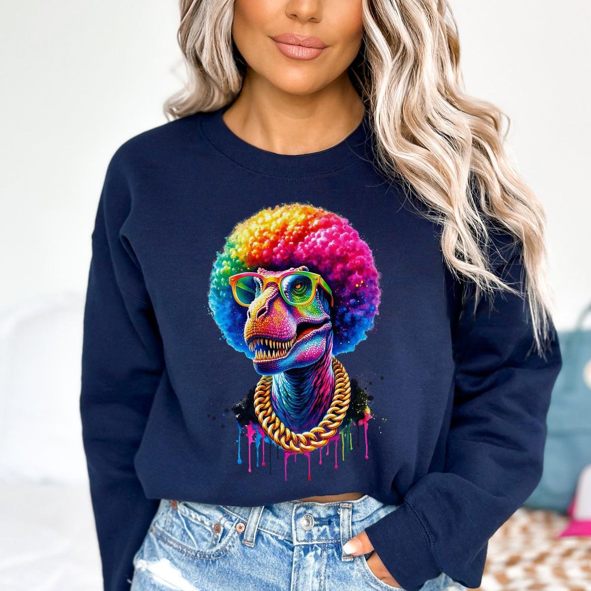 Tyrannosaurys Rex (T-Rex) neon Color Splash Unisex product image 2